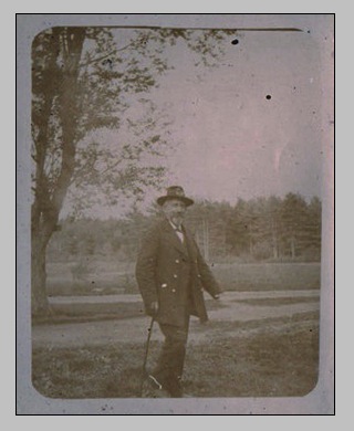 Private Peter Keevey on Oak St. Plympton, Mass. 31st Mass., Co. K then B (Image from Keevey - Ruprecht Family Collection)